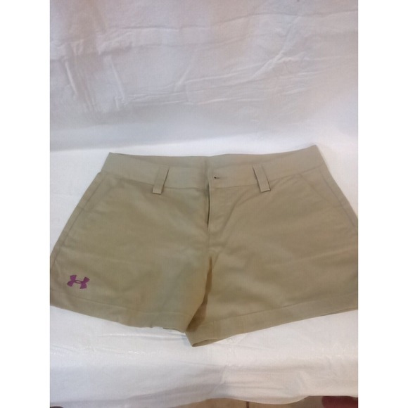 Under Armour Khaki Shorts Women's 10 A7 - Picture 1 of 5